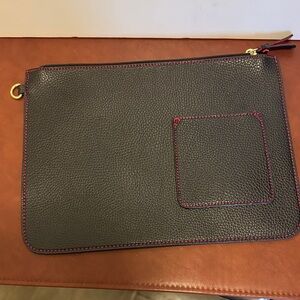 Chic Black Vegan Leather Mini Bag with Red Accents